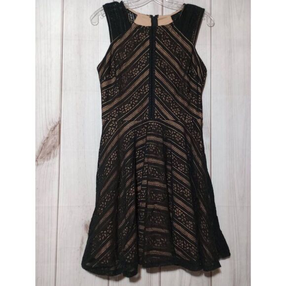 City‎ Triangle Dress Junior 5 Black Lace overlay Y2K - Picture 1 of 7